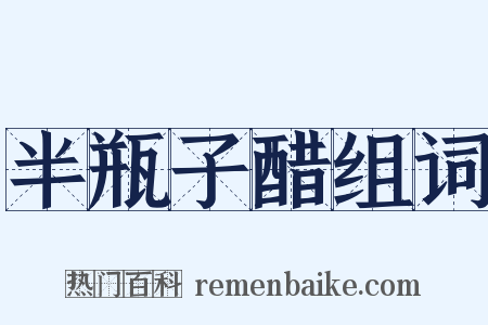 半瓶子醋组词是什么意思的图片